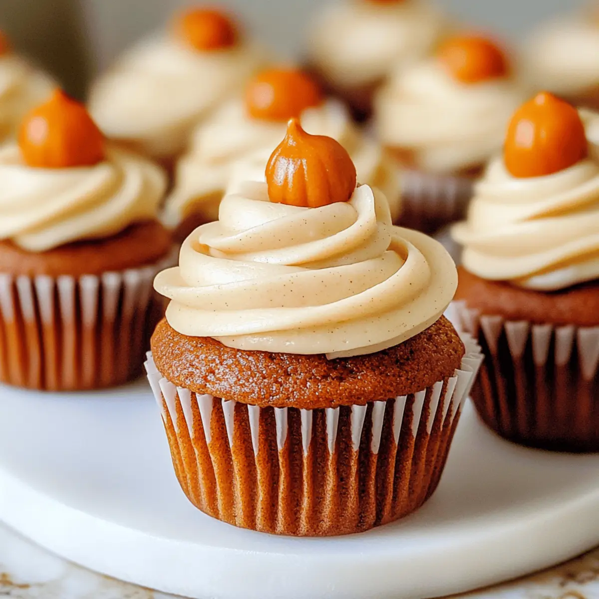 Delicious Pumpkin Cupcakes with Irresistible Cream Cheese Frosting