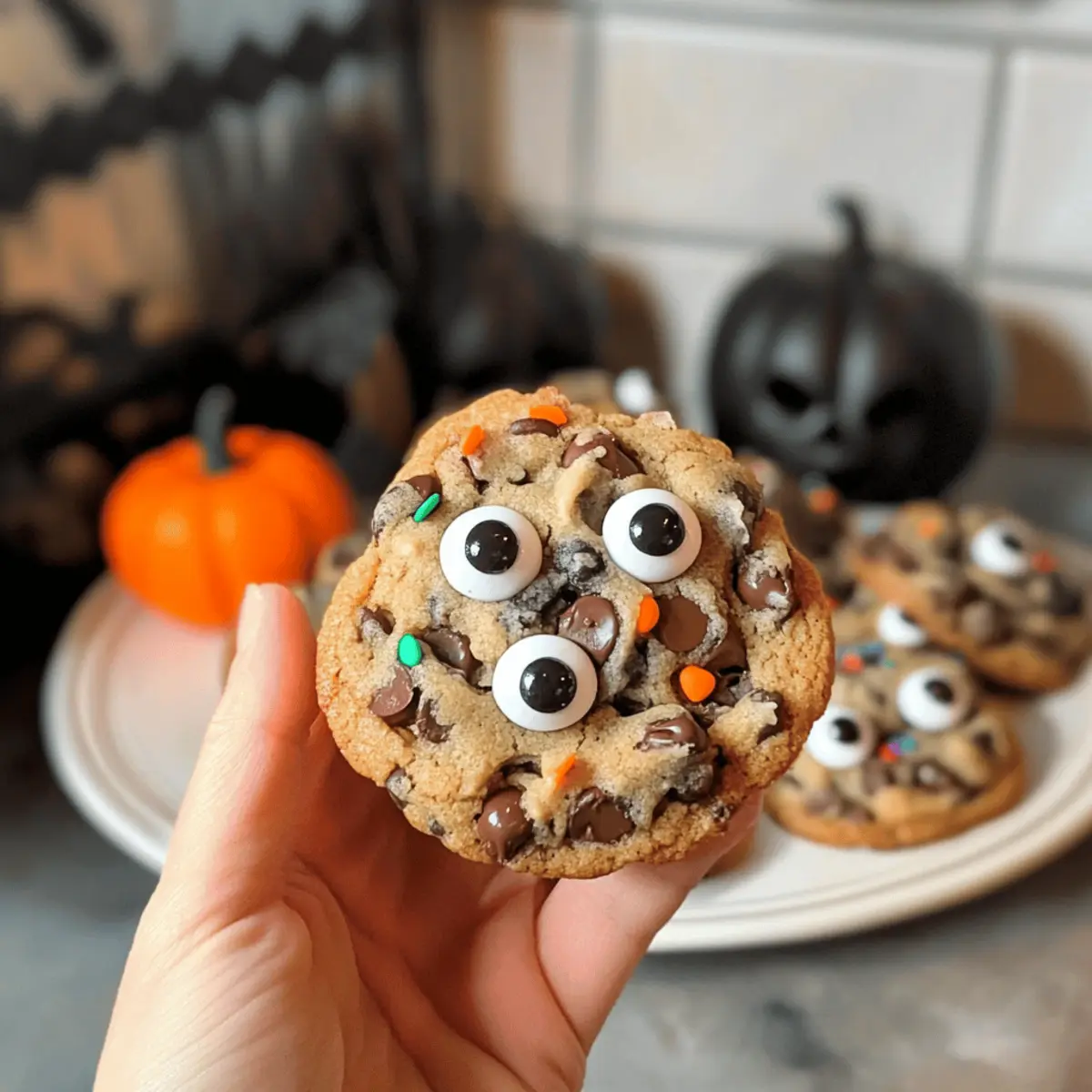 Spooky Halloween Chocolate Chip Cookies with Festive Fun