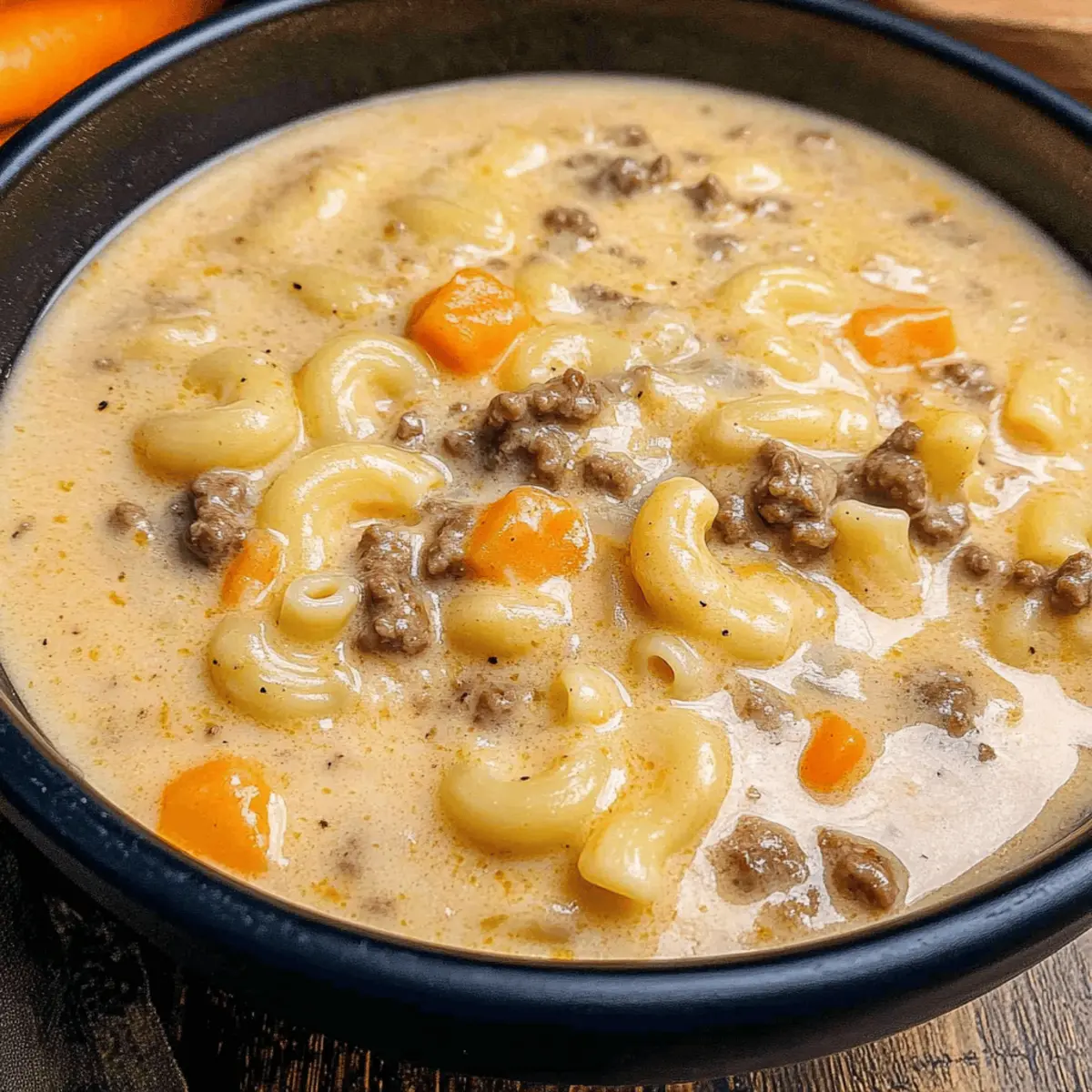 Cheeseburger Macaroni Soup: Creamy Comfort in Every Bowl