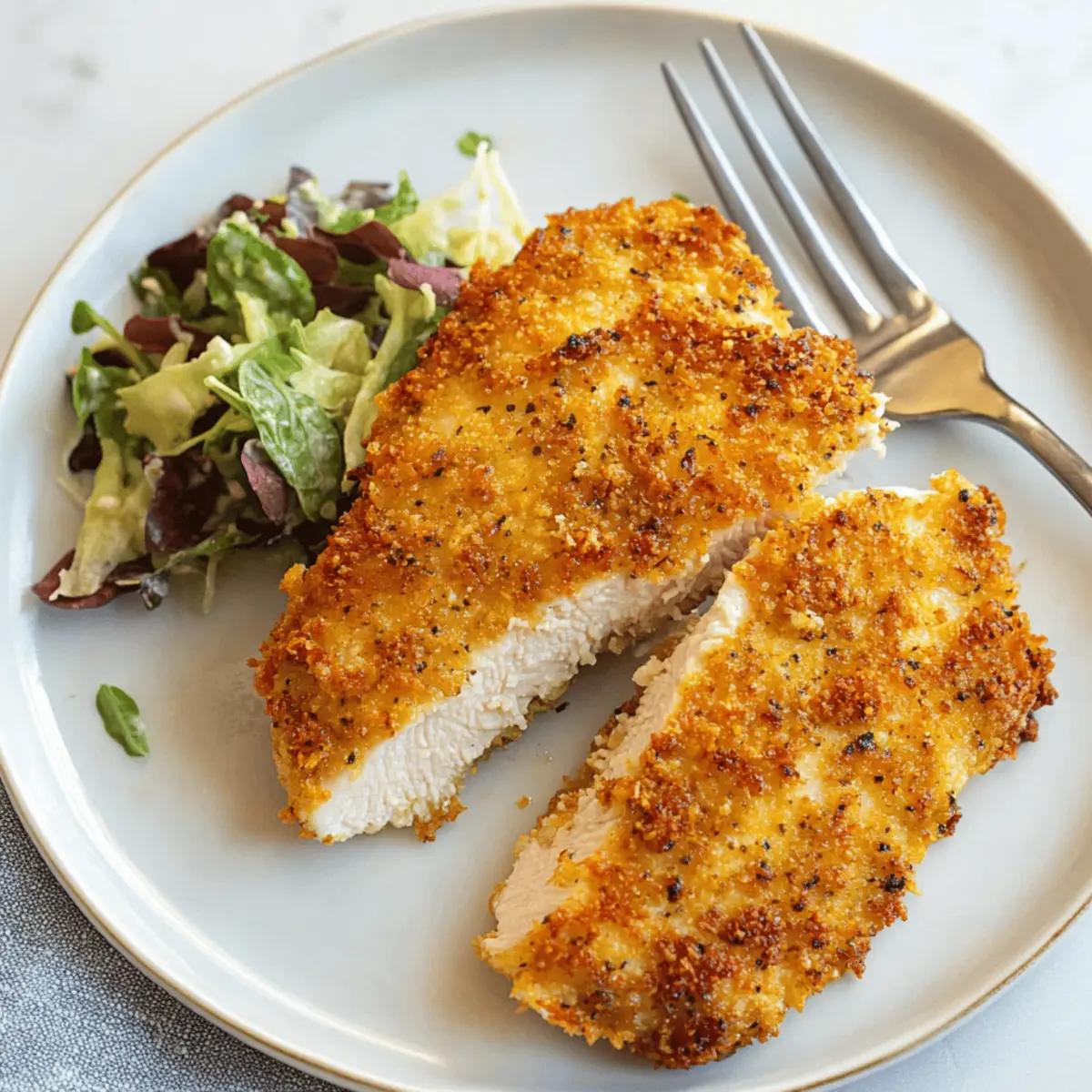 Crispy Air Fryer Parmesan Crusted Chicken in 17 Minutes