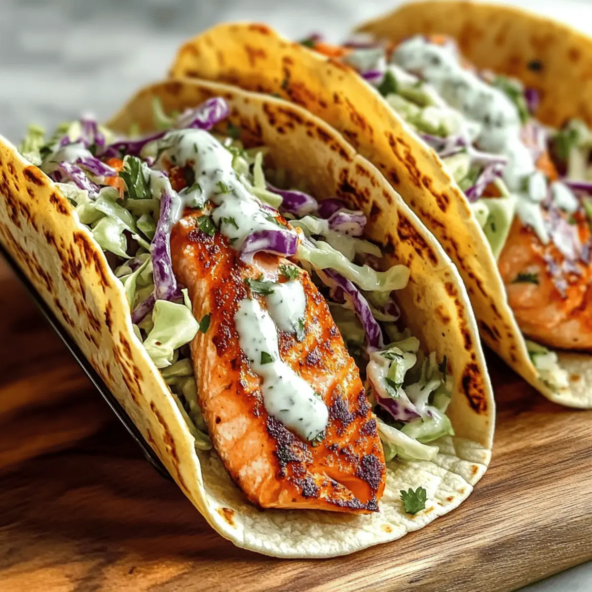 Air Fryer Salmon Tacos with Slaw: A Quick Flavor Explosion