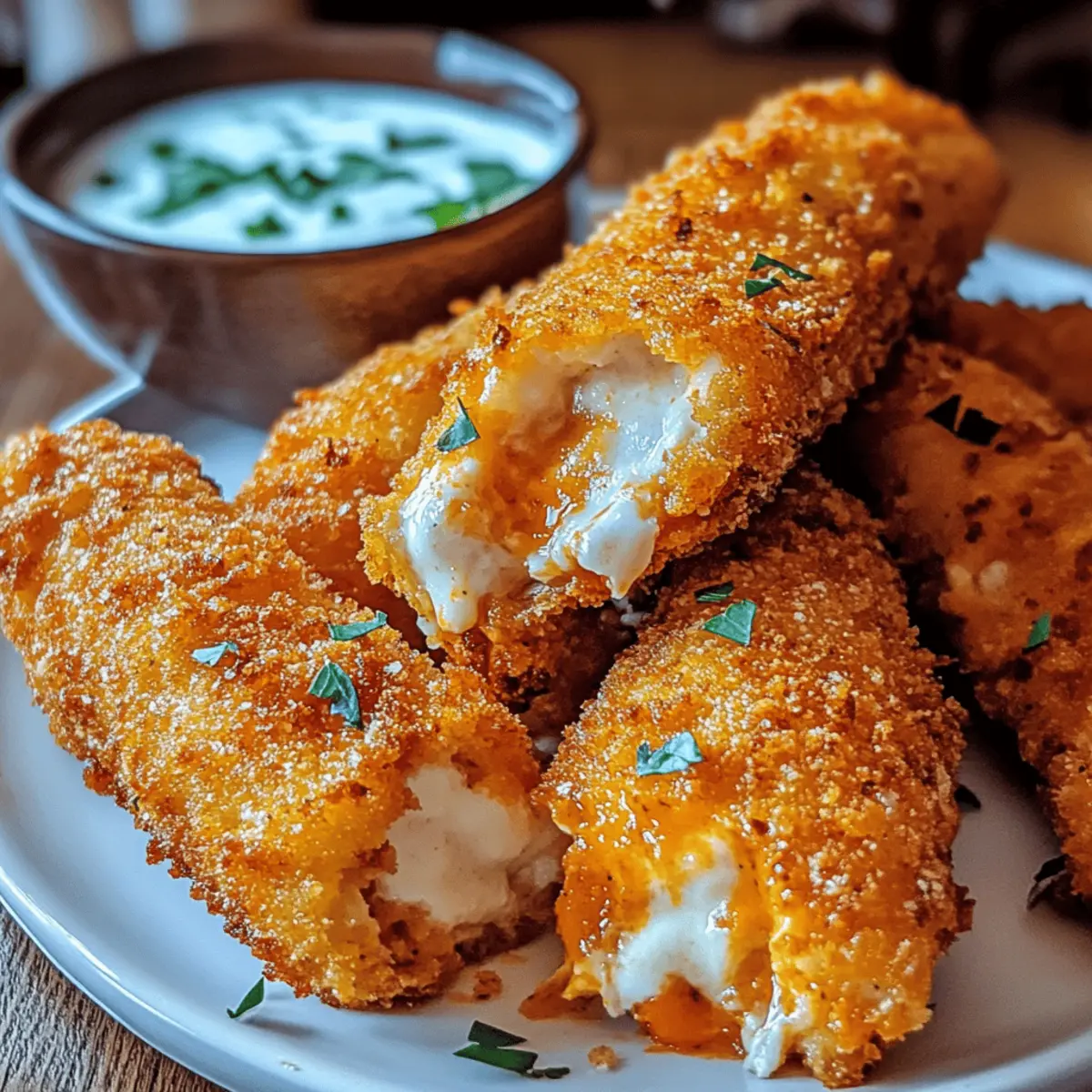 Buffalo Chicken Mozzarella Sticks for Spicy Snack Lovers