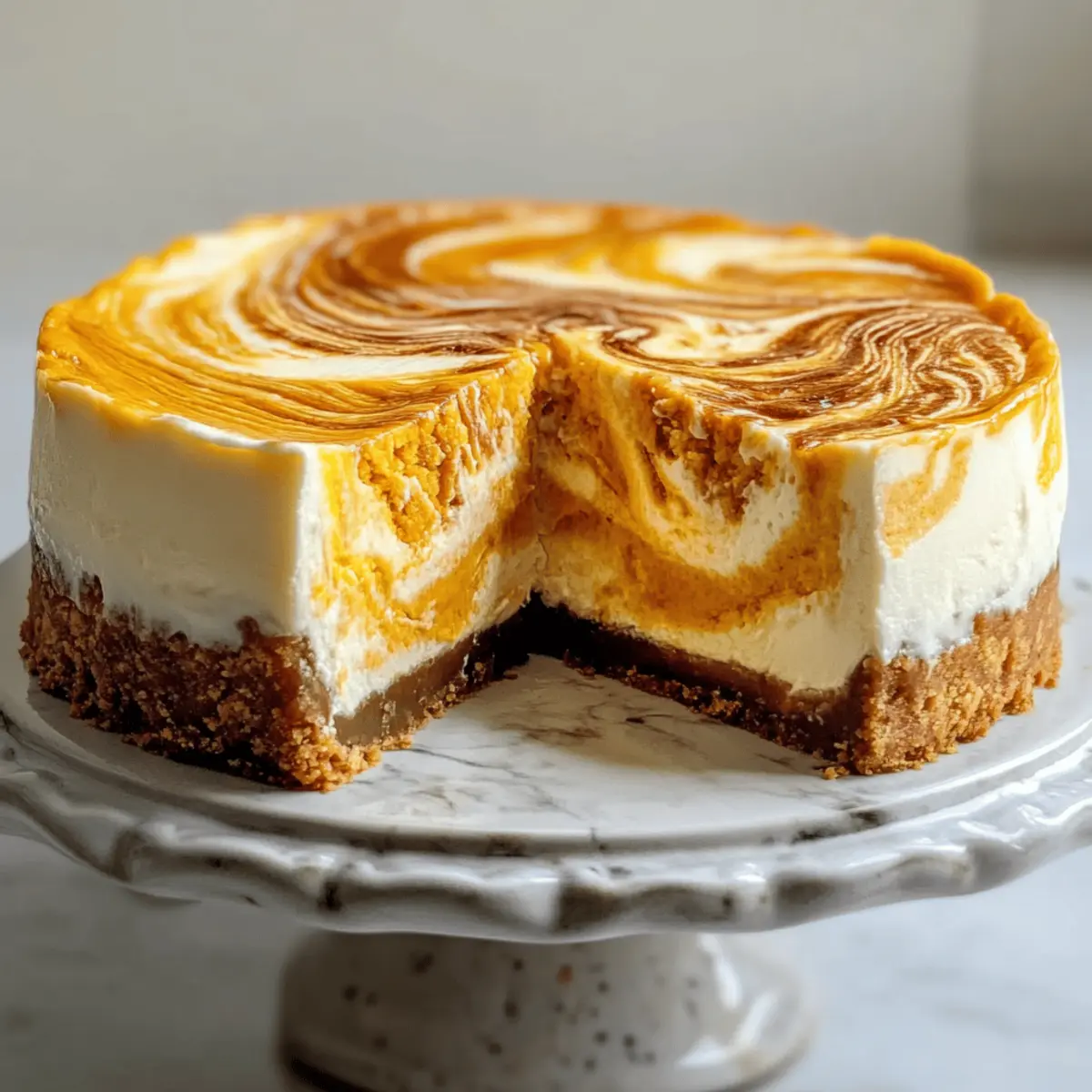 Irresistible Cheesecake with Pumpkin Swirl for Fall Bliss
