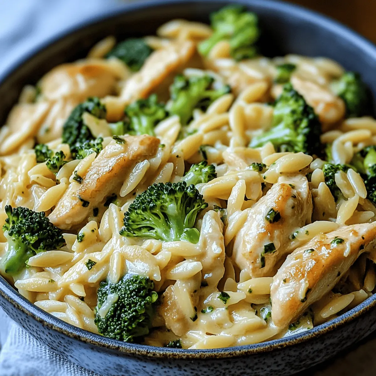 Cheesy Chicken Broccoli Orzo: Comfort Food in One Pot