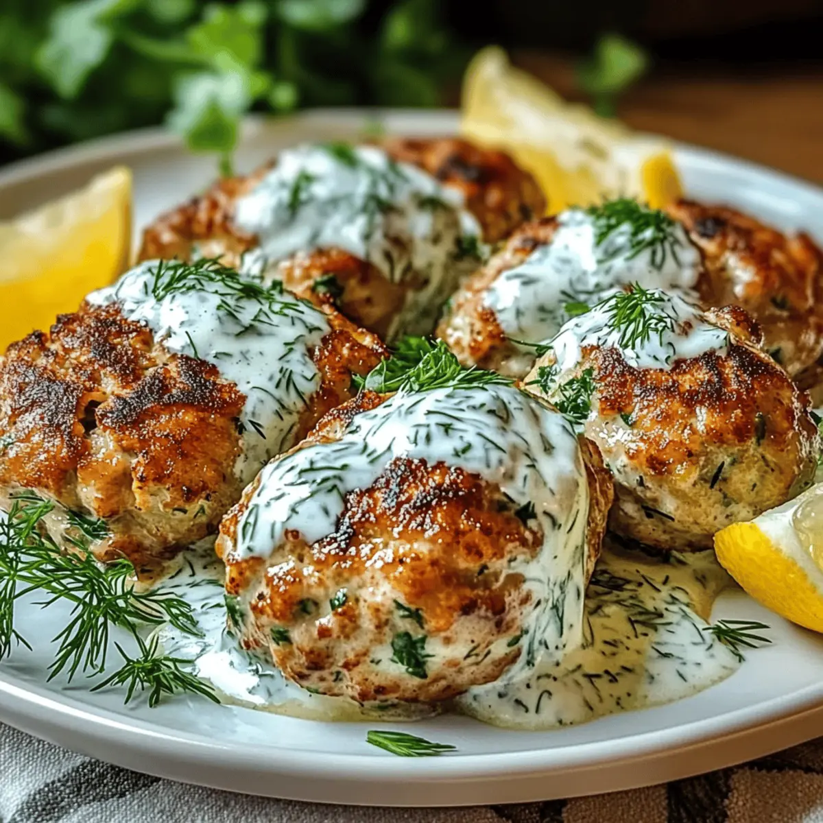 Chicken Kofta with Creamy Garlic Yogurt Sauce Bliss
