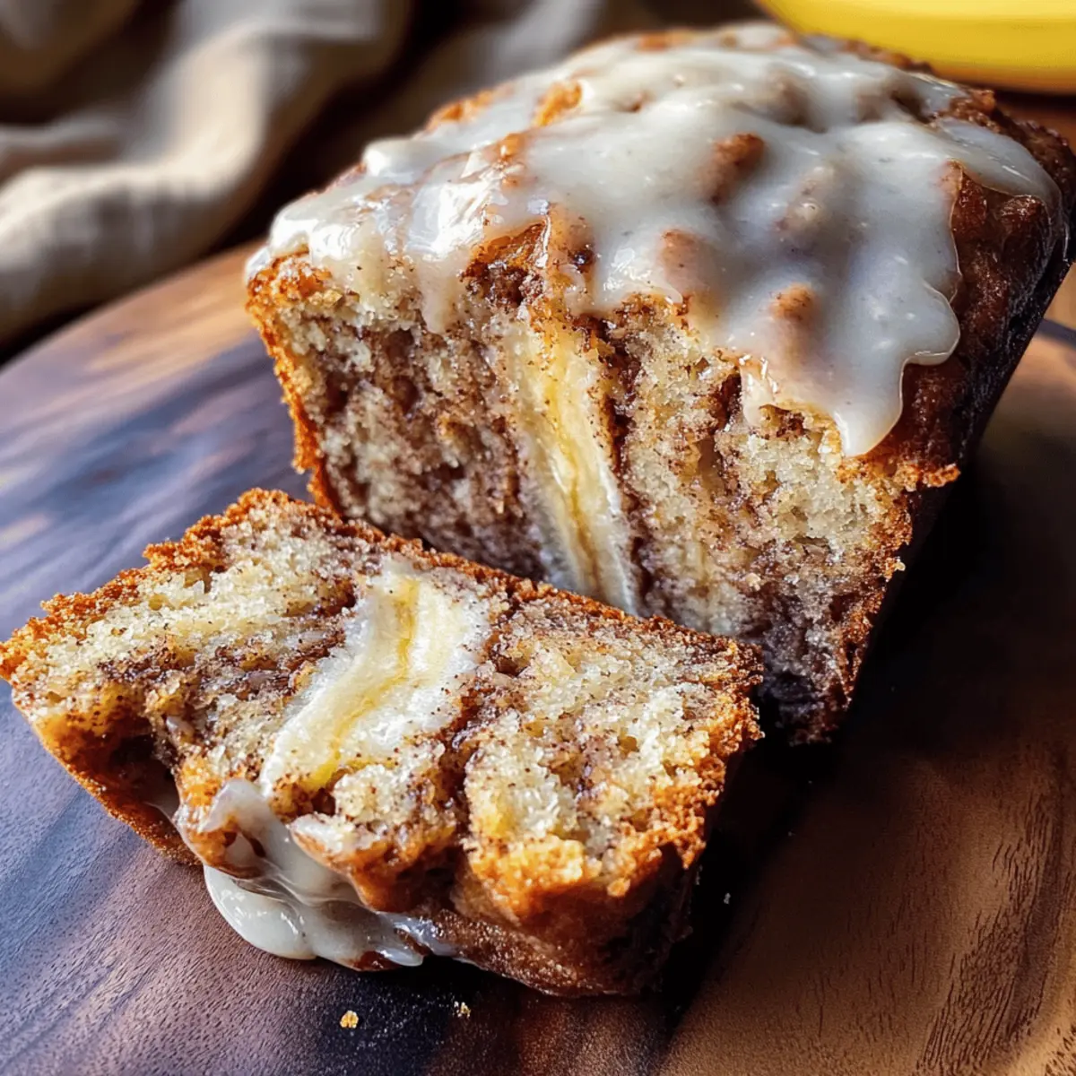 Cinnamon Roll Banana Bread: A Cozy Vegan Delight!