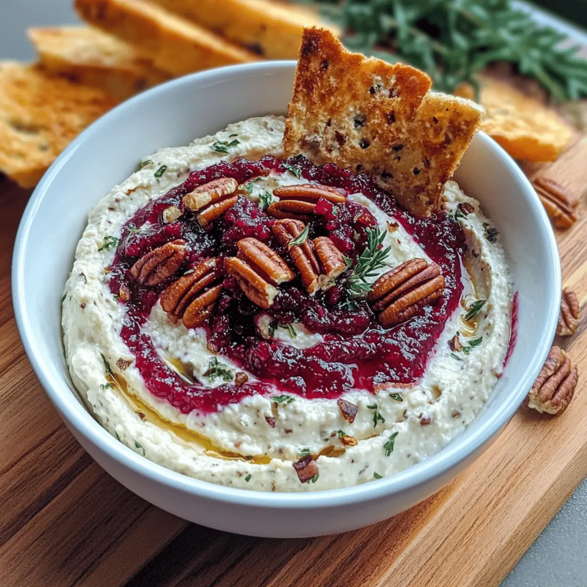 Cranberry Whipped Feta Dip: Your Effortless Holiday Delight