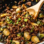Ground Beef and Brussels Sprouts