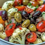 Mediterranean Marinated Cauliflower Salad