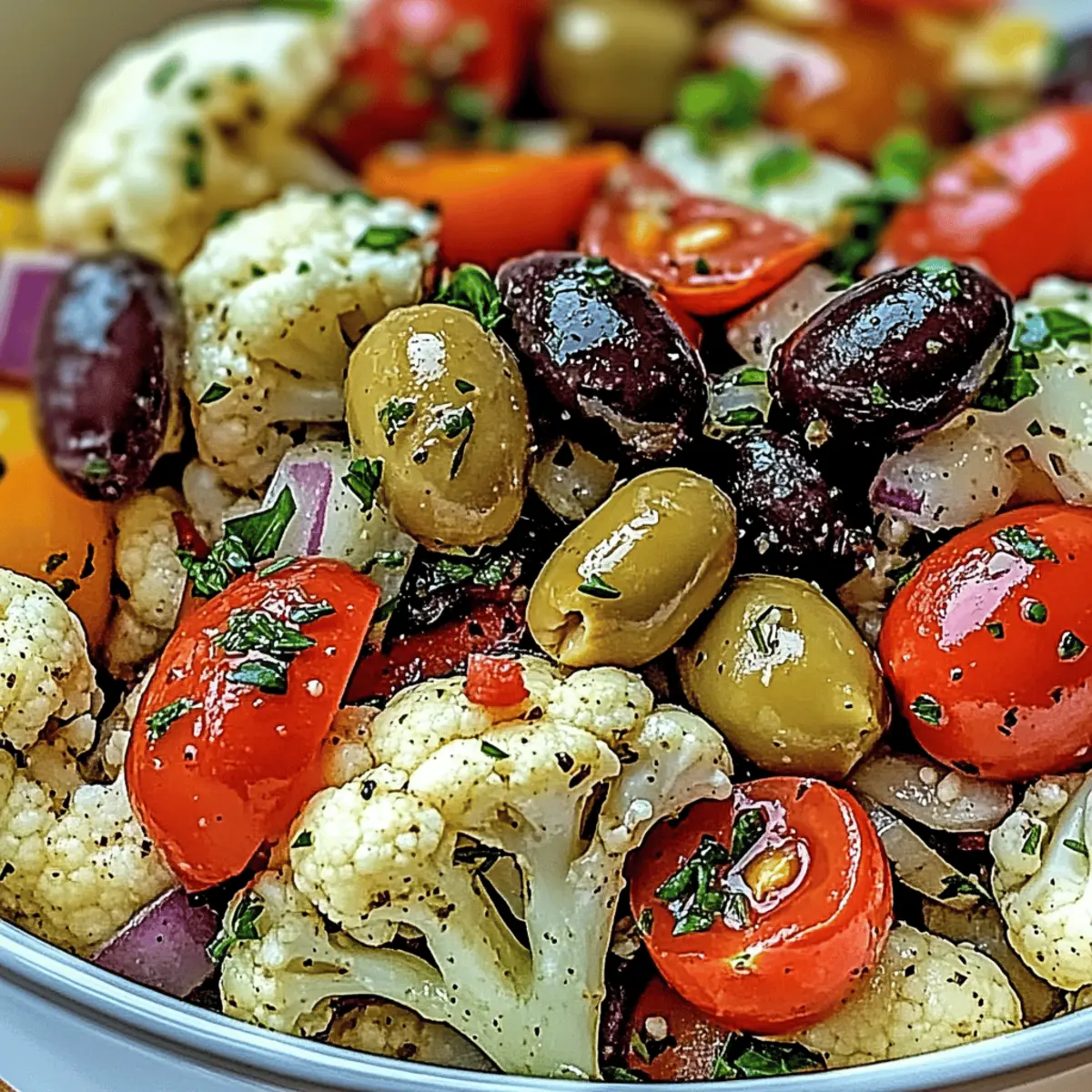 Mediterranean Marinated Cauliflower Salad for Vibrant Health