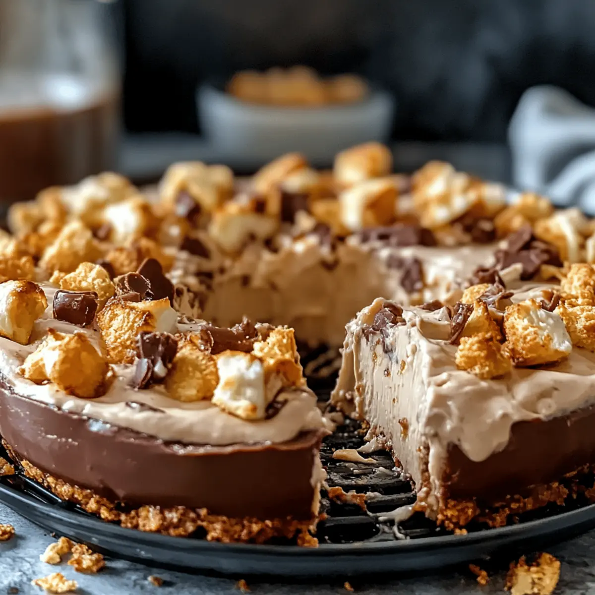 No-Bake Cream Cheese Peanut Butter Pie with Chocolate Whipped Cream Delight