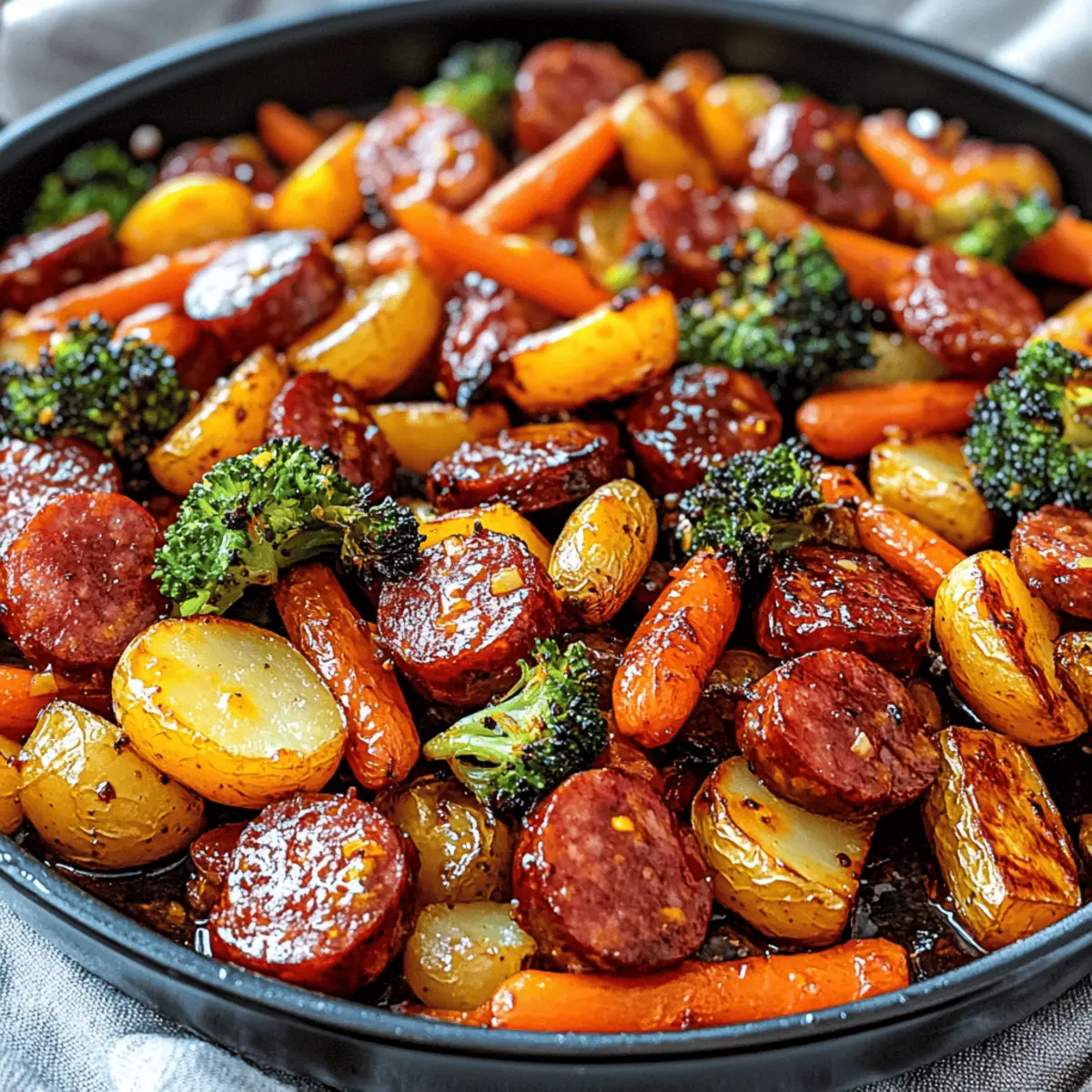 One-Pan Honey Garlic Kielbasa & Veggies for Busy Nights