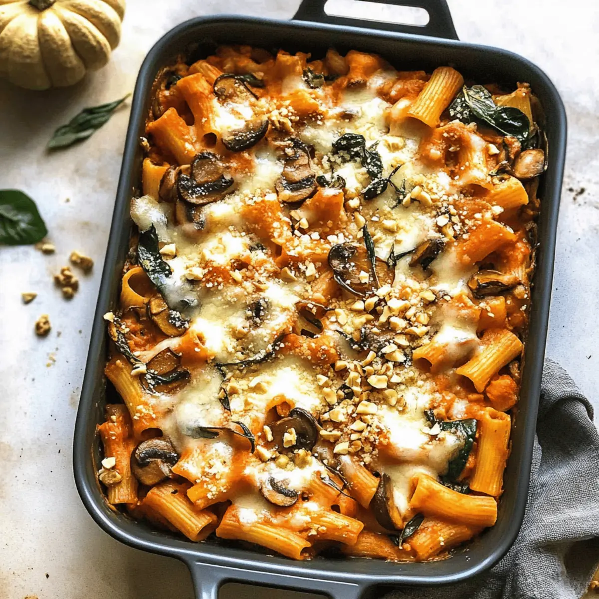 Pasta Bake with Pumpkin Tomato Sauce for Cozy Nights in