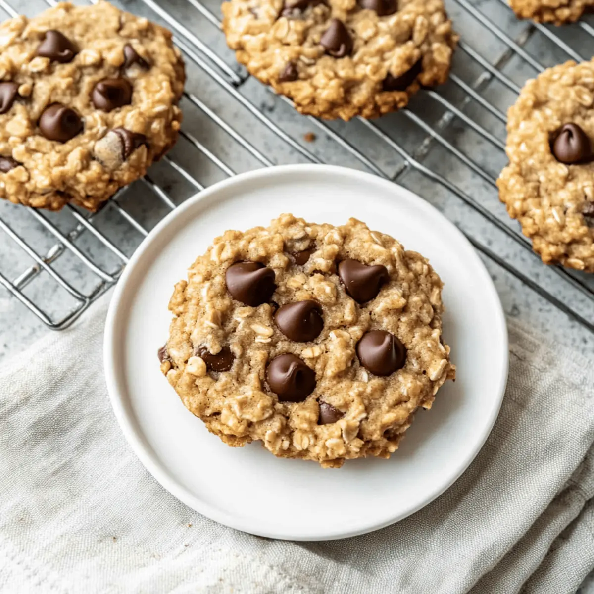 Peanut Butter Oatmeal Cookies with Chocolate Chips Bliss