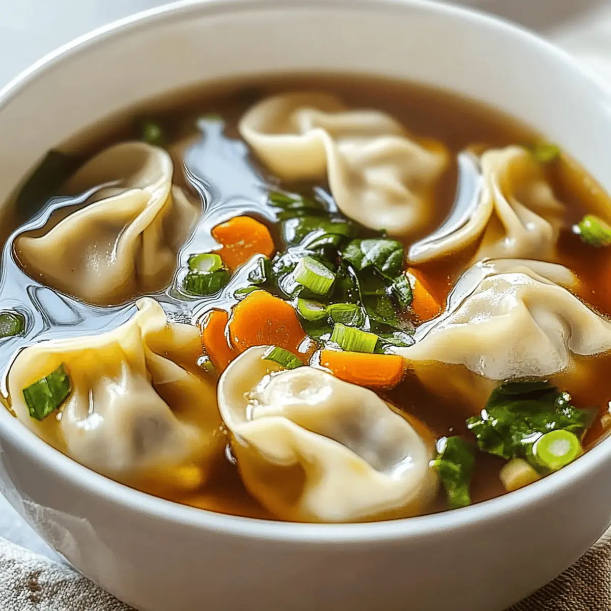 Cozy Potsticker Soup: A Delightful Bowl of Comfort