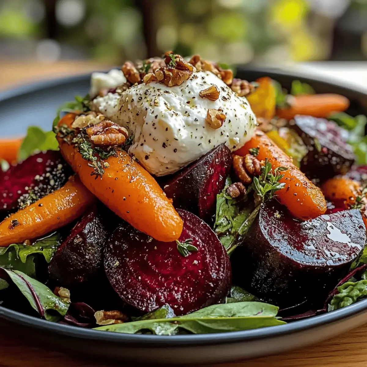 Roasted Beets and Carrots Salad with Burrata for Fresh Vibrance