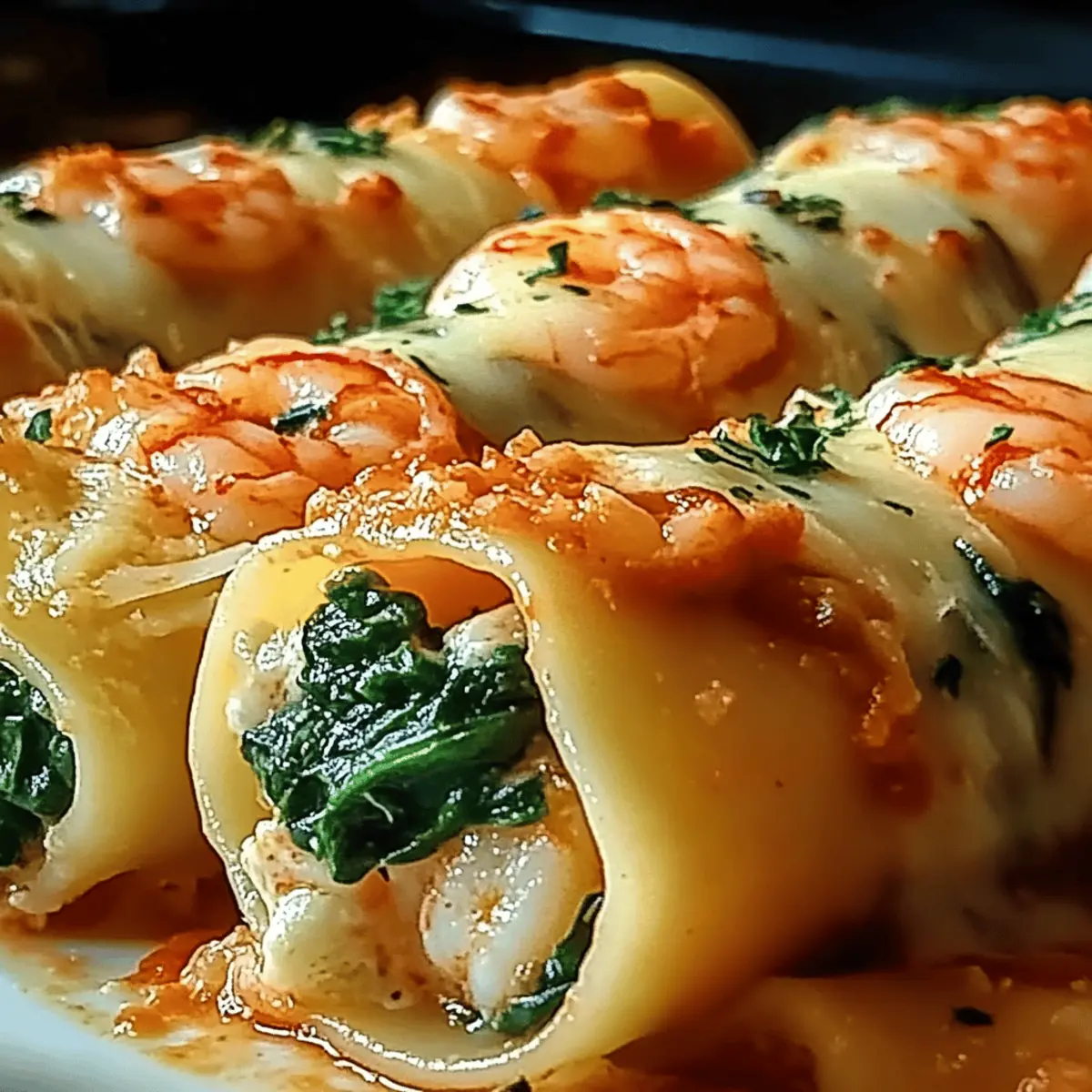 Shrimp and Spinach Stuffed Pasta Rolls for Cozy Nights