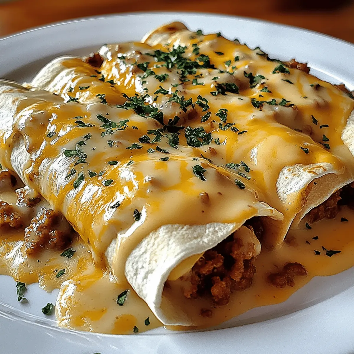 Savory Southern Breakfast Enchiladas with Sausage Gravy Delight
