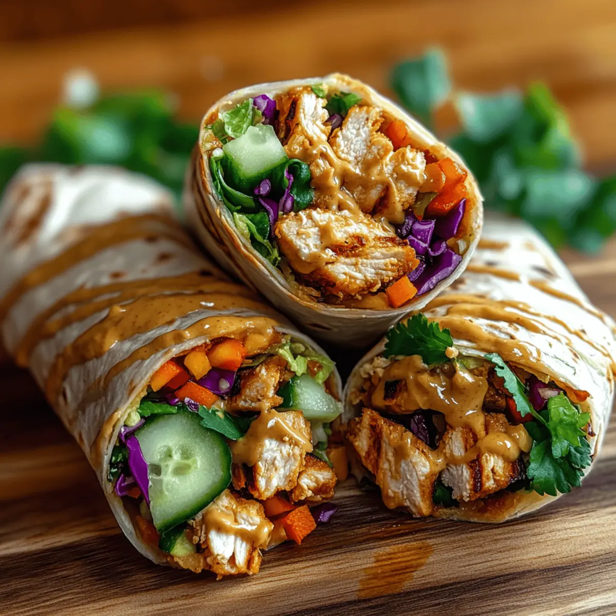Savory Thai Peanut Chicken Wraps for a Quick, Healthy Meal