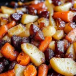 Maple Dijon Roasted Apples & Carrots