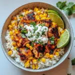 Street Corn Chicken Rice Bowl