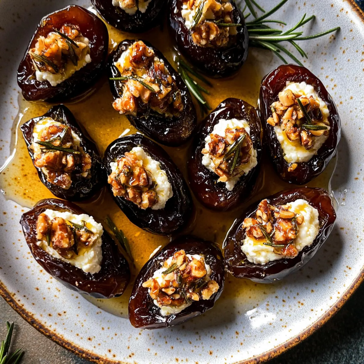 Irresistible Roasted Stuffed Dates with Goat Cheese Delight
