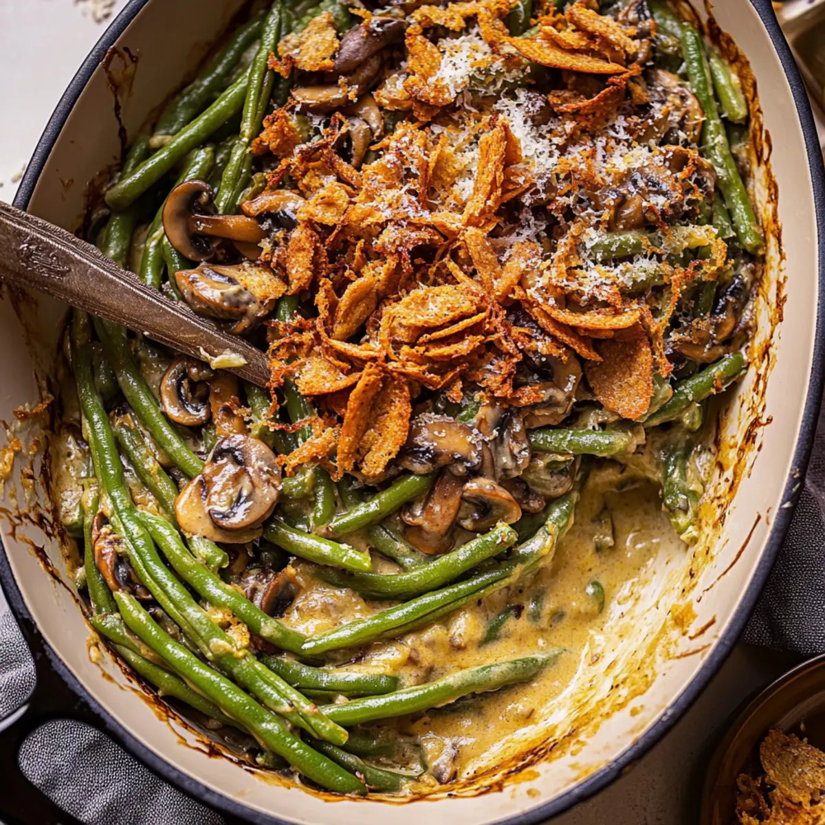 Homemade Green Bean Casserole with a Creamy Twist