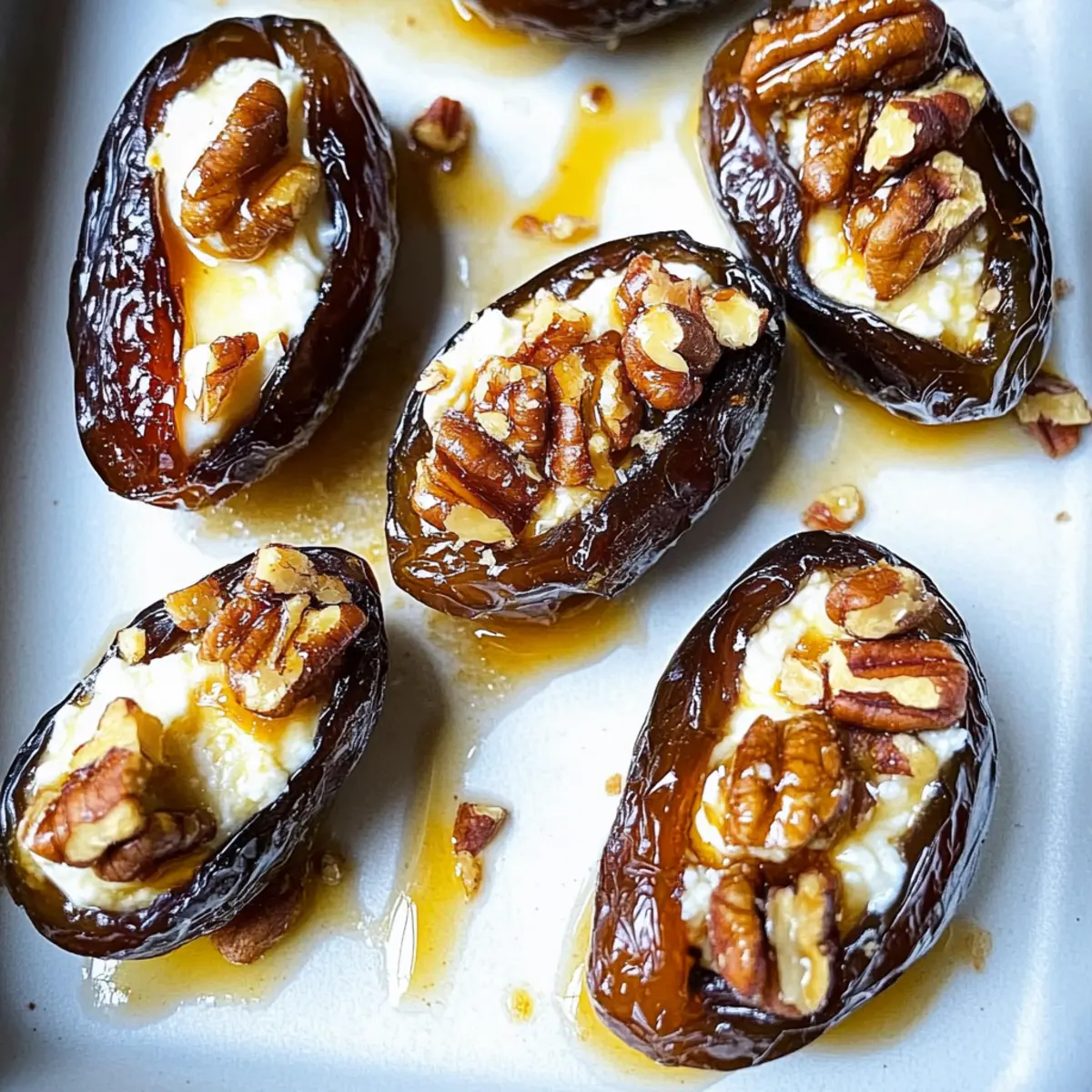 Delicious Mascarpone Stuffed Dates with Maple Drizzle Bliss