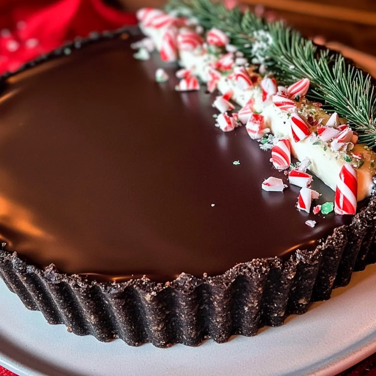 Decadent Dark Chocolate Peppermint Mousse Tart Delight