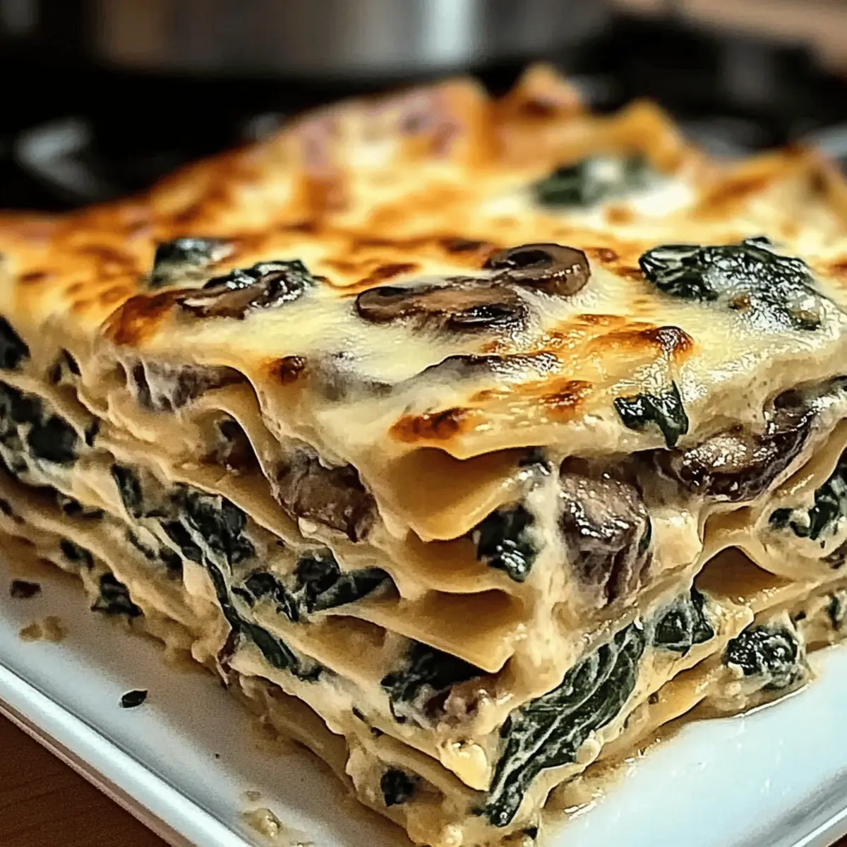 Creamy Spinach Mushroom Lasagna That Comforts Your Soul