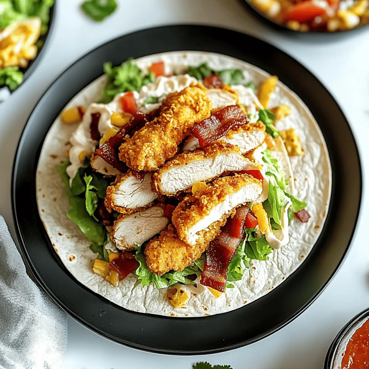 Crispy Chicken Bacon Ranch Wrap for Ultimate Comfort Food