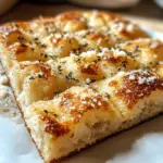 Crispy and Cheesy Garlic Parmesan Focaccia Bread