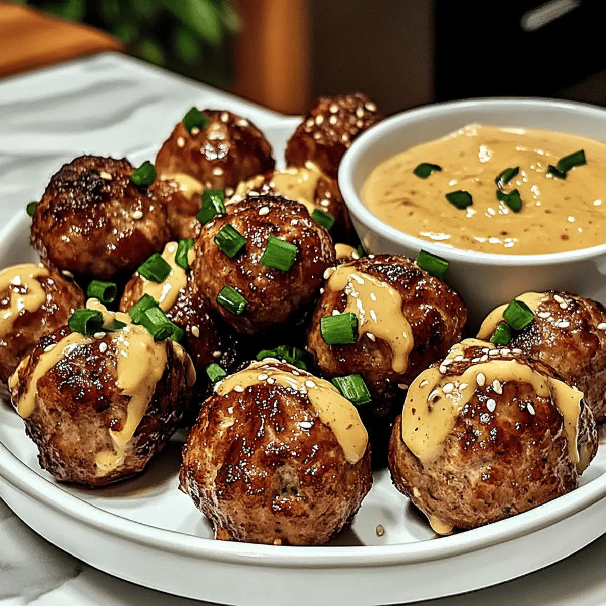 Korean BBQ Meatballs with Spicy Mayo You Can’t Resist