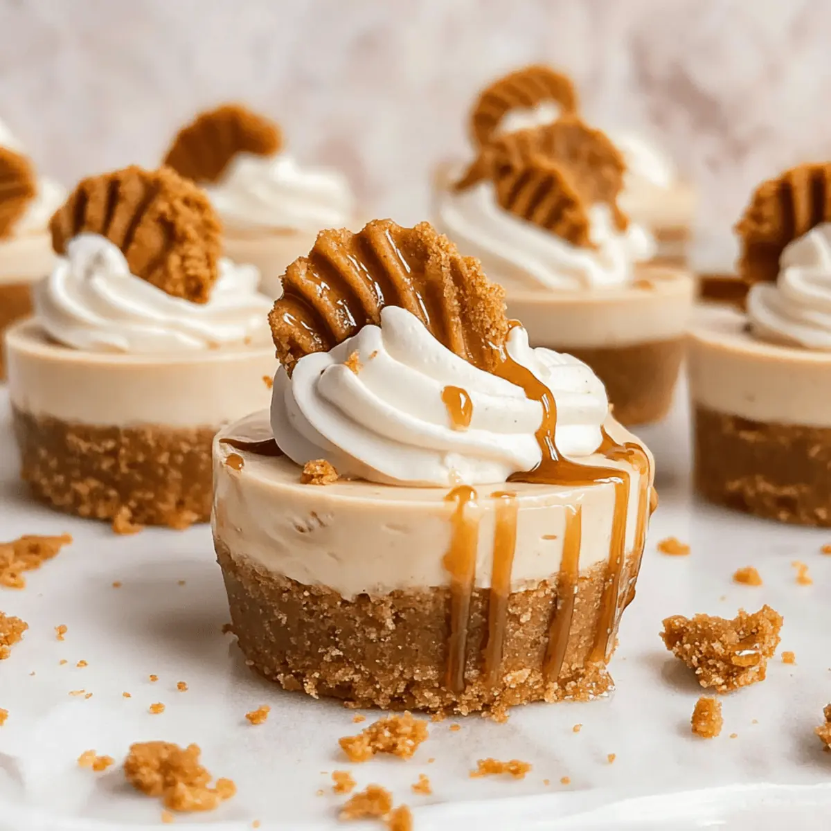 Decadent No Bake Mini Biscoff Cheesecakes You'll Love