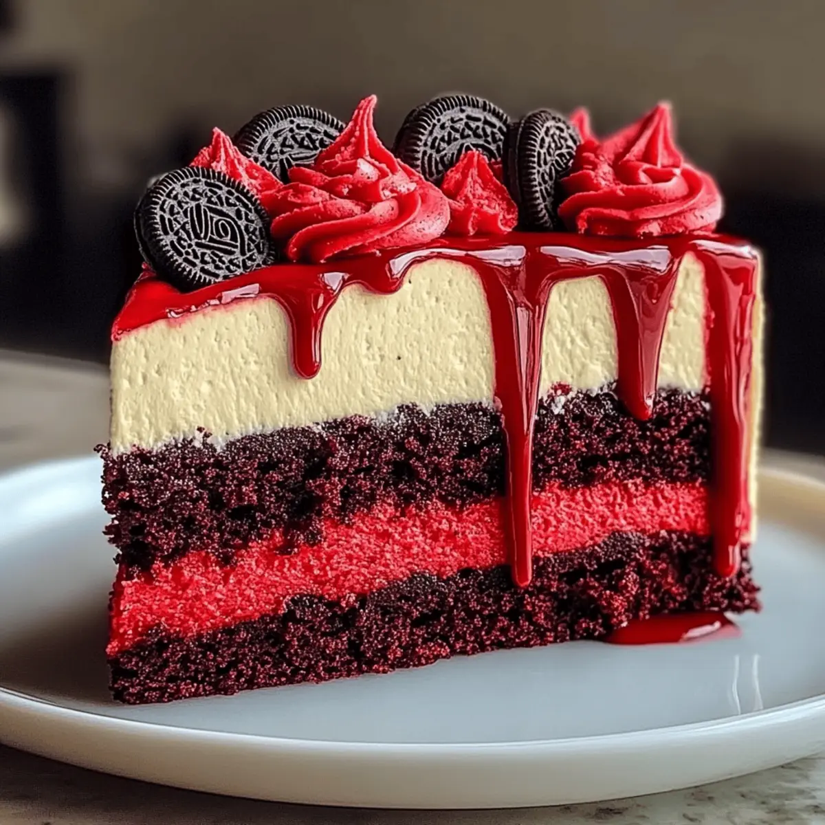 Oreo Red Velvet Cheesecake Drip Cake: A Showstopper Dessert