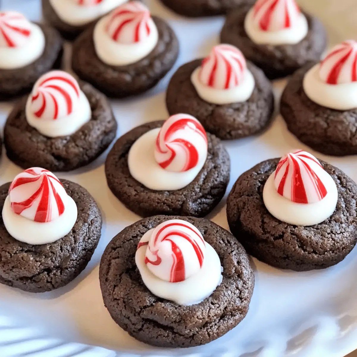 Delicious Peppermint Chocolate Thumbprint Cookies for Joyful Holidays