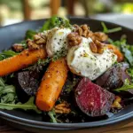 Roasted Beets and Carrots Salad with Burrata