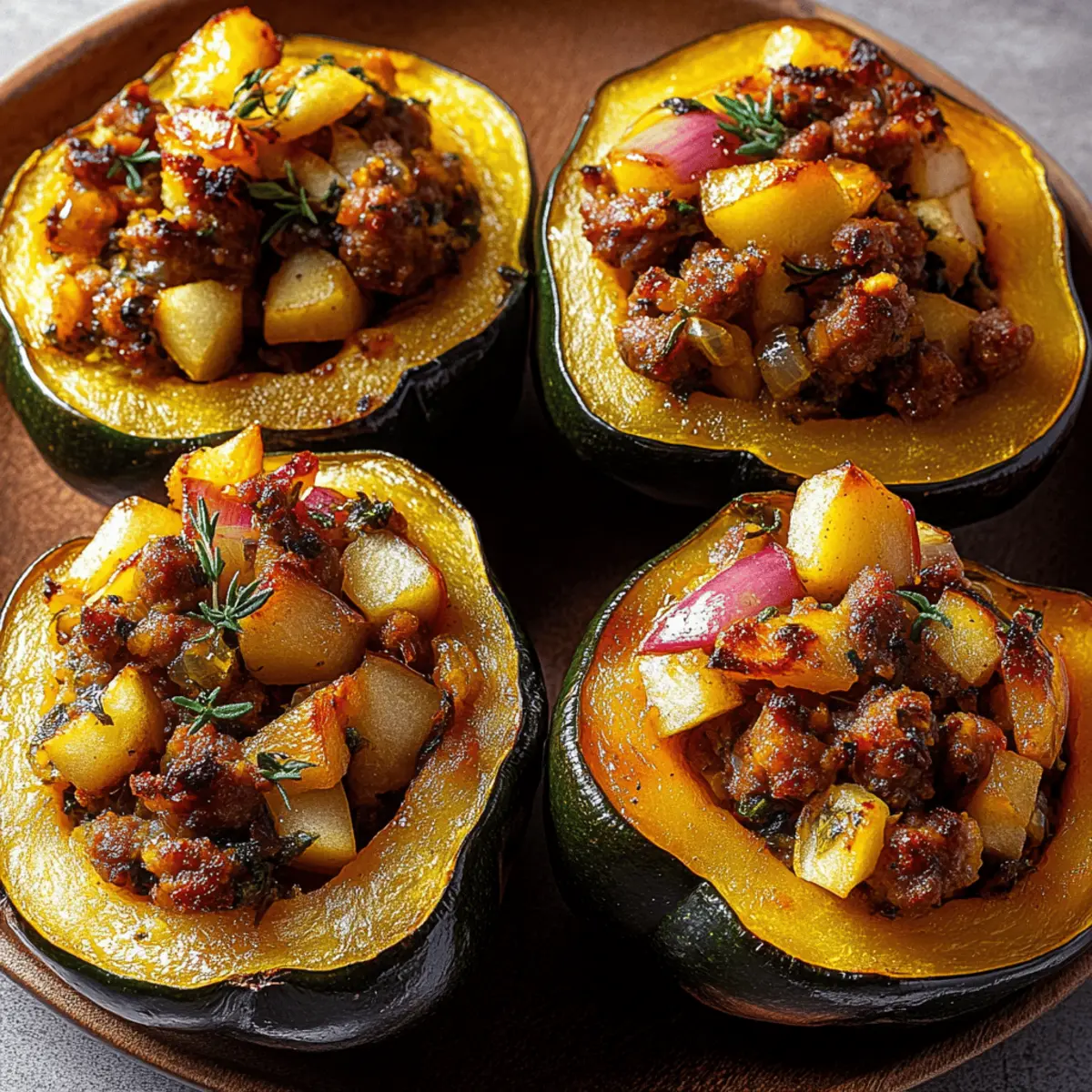 Savor Fall with Sausage & Apple Stuffed Acorn Squash
