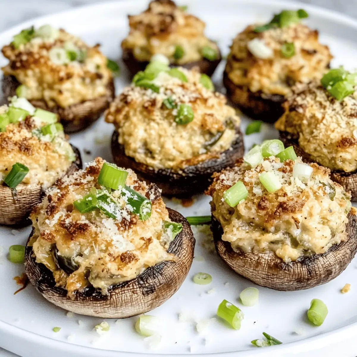 Scallion Jalapeño Popper Stuffed Mushrooms for Game Day Fun