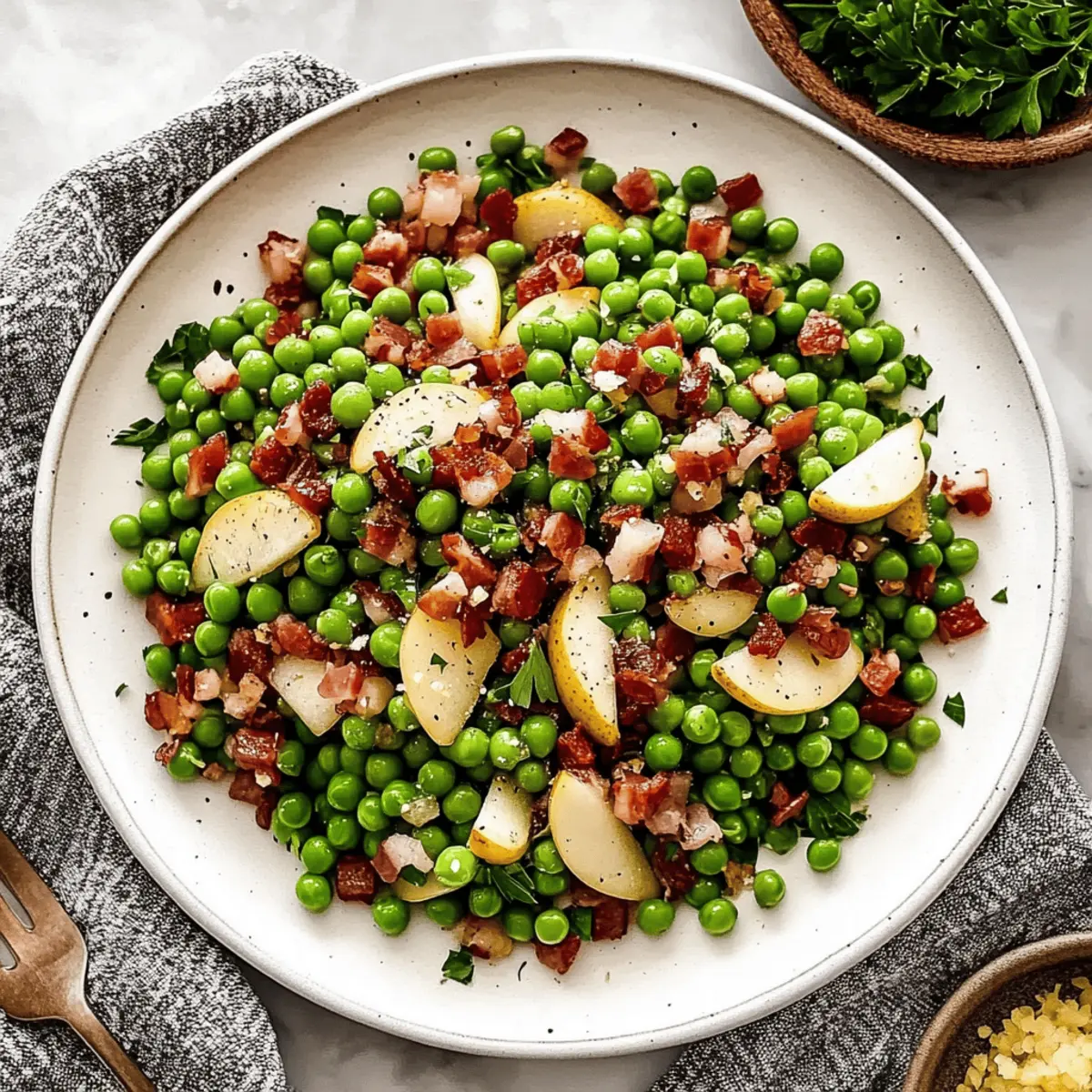 Thanksgiving Peas with Pancetta and Pear: A Flavorful Twist