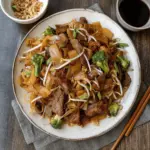 Vietnamese Flat Rice Noodles with Beef