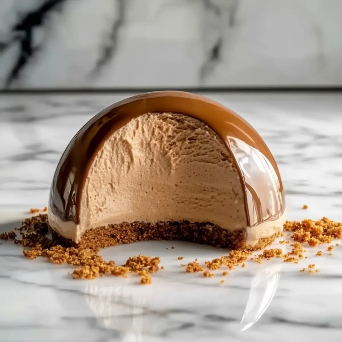 Decadent Gingerbread Latte Mousse Domes for Holiday Bliss