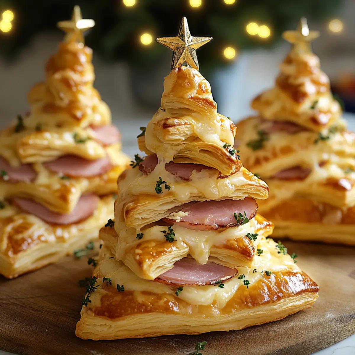Delicious Ham & Cheese Puff Pastry Christmas Trees for Joyful Celebrations