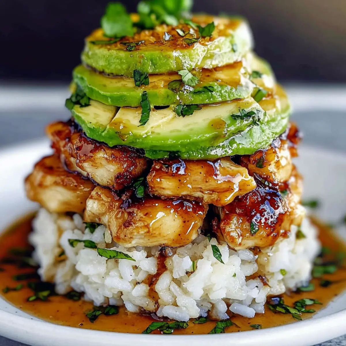 Honey Lime Chicken & Avocado Rice Stack for Vibrant Flavors