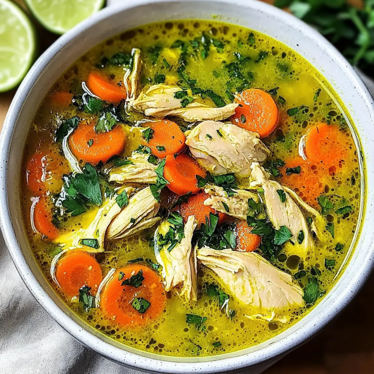 Healing Anti Inflammatory Turmeric Chicken Soup for Wellness