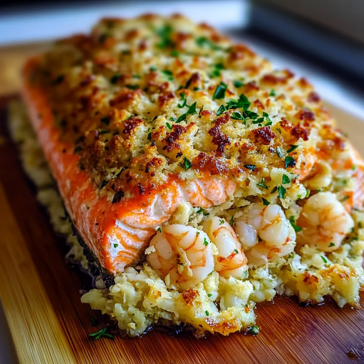 Crab and Shrimp Stuffed Salmon: A Delicious Seafood Treat