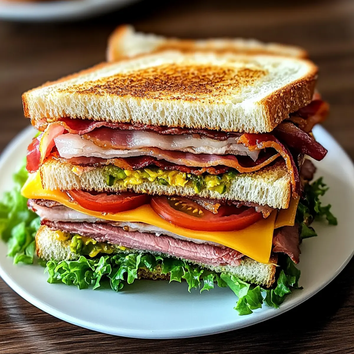Ultimate Cowboy Club Sandwich: Hearty Layers of Flavor!