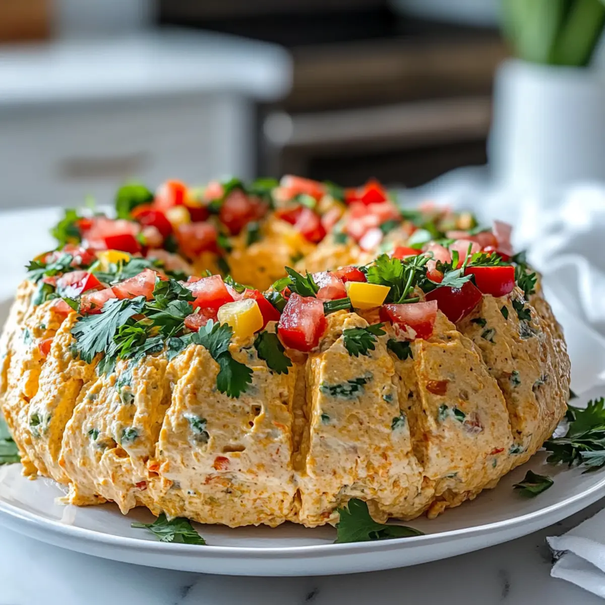 Delightful Christmas Taco Cheese Ball Wreath for Festive Fun