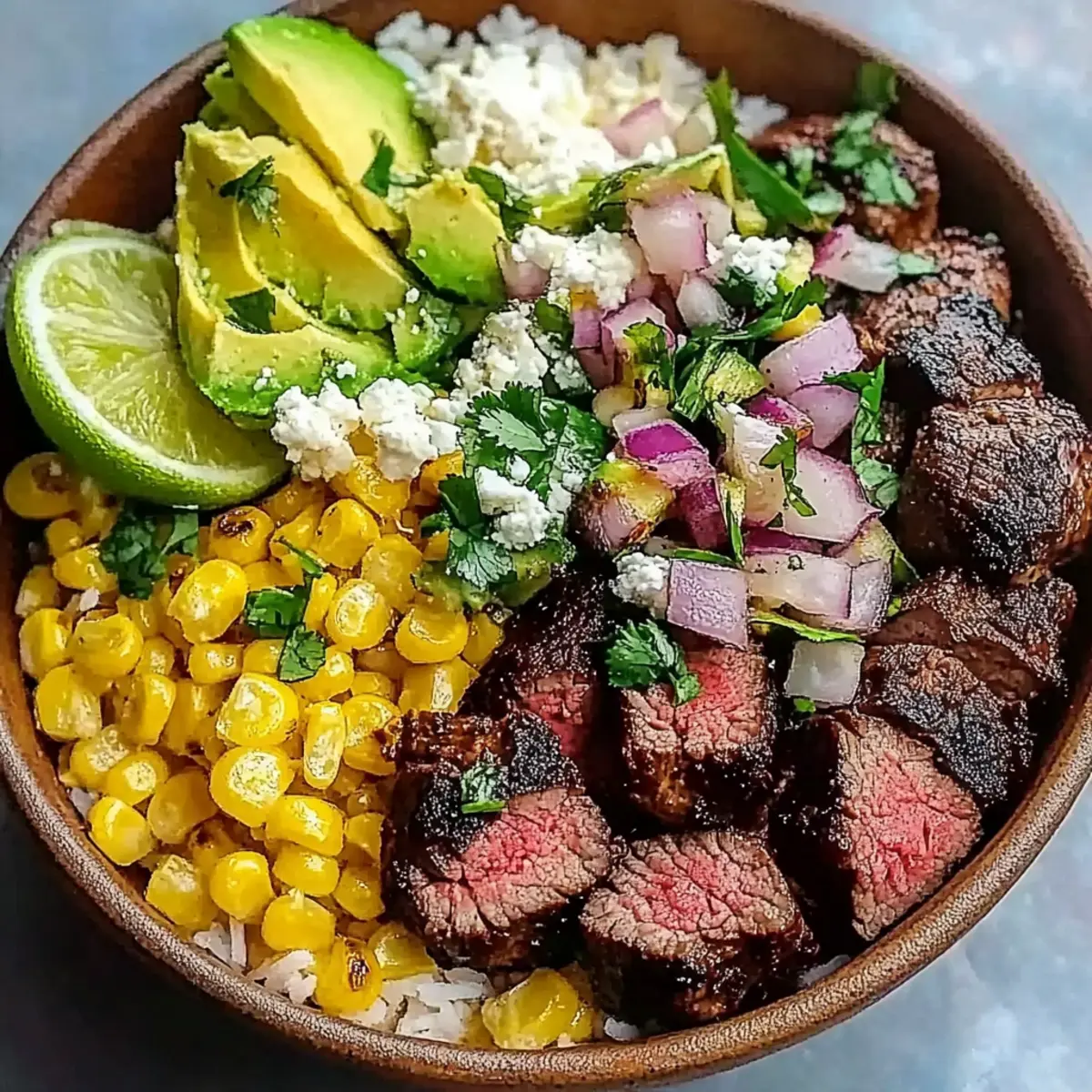 Street Corn Steak Rice Bowls for a Flavorful Twist