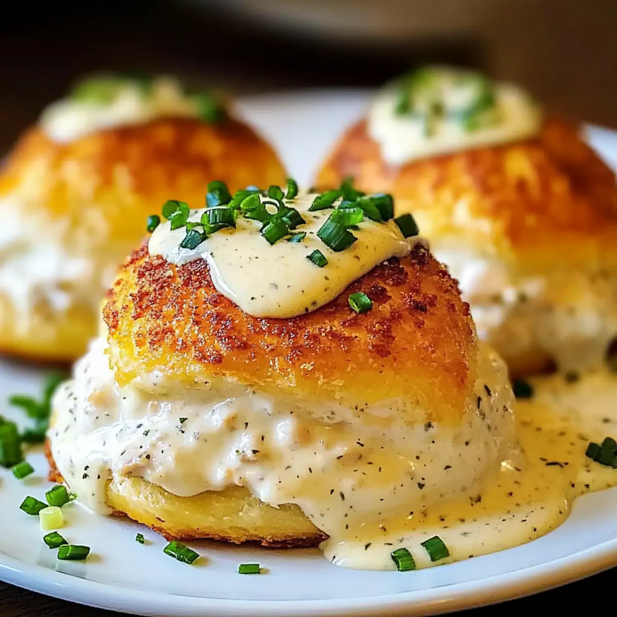 Heavenly Chicken Pillows with Creamy Parmesan Sauce Delight
